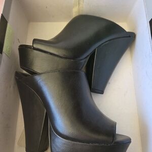 Elegant Black Women's Platform Heels